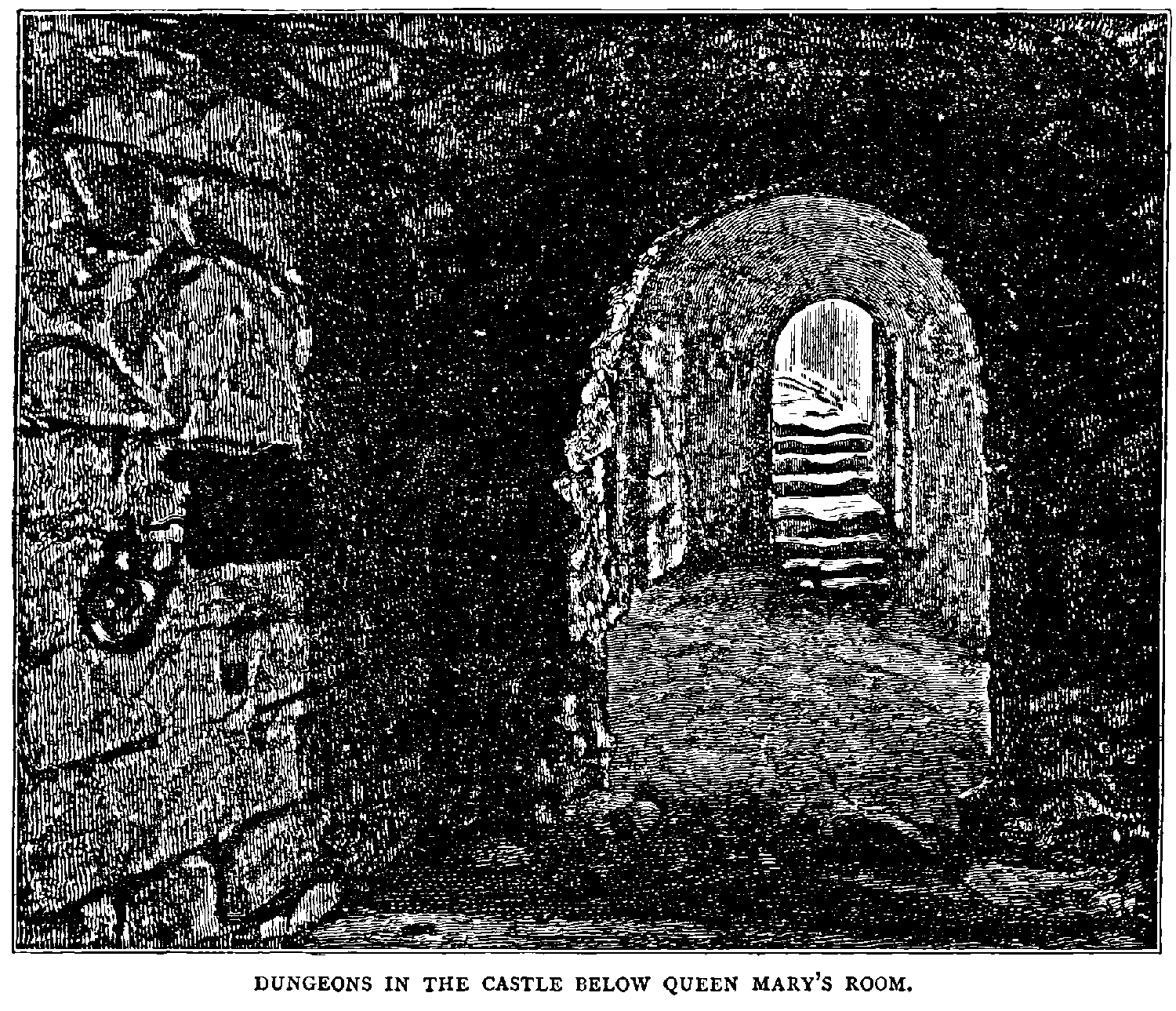 DUNGEONS IN THE CASTLE BELOW QUEEN MARY’S ROOM.