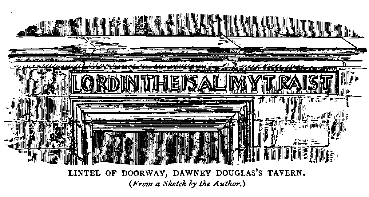 LINTEL OF DOORWAY IN DAWNEY DOUGLAS’S TAVERN.