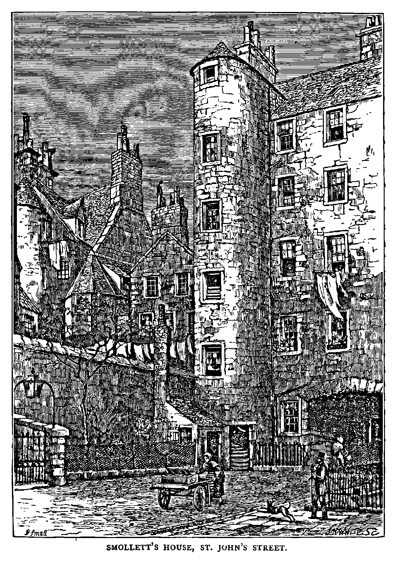 SMOLLETT’S HOUSE, ST. JOHN’S STREET.
