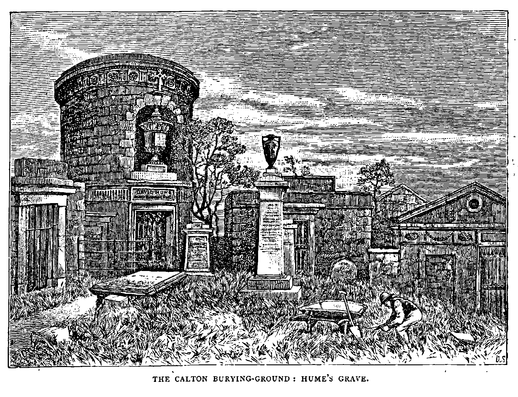 THE CALTON BURYING-GROUND : HUME’S GRAVE.