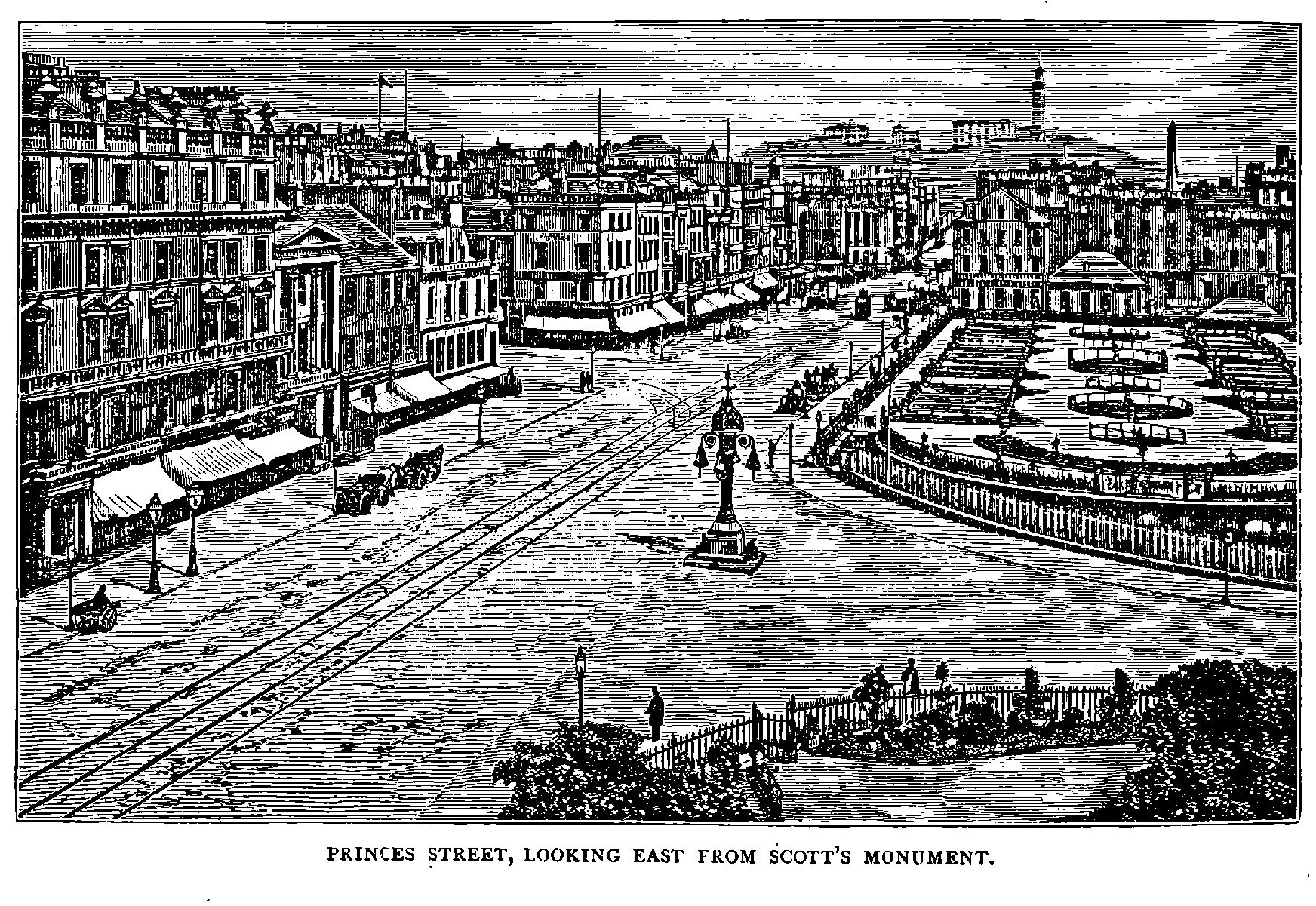 PRINCES STREET, LOOKING EAST FROM SCOTT’S MONUMENT.