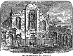LADY YESTER’S CHURCH, 1820. (After Storer.)