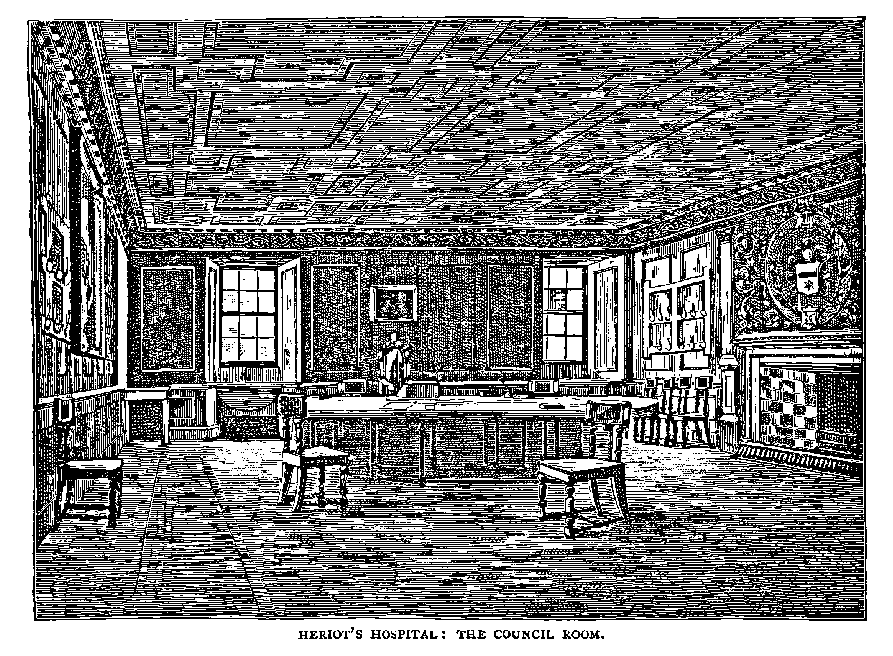 HERIOT’S HOSPITAL : THE COUNCIL ROOM.